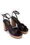 Women's Faux Leather Brown Leather Heeled Shoes - 3