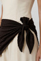 Women's Bitter Brown Tie-Dye Detailed Ruffle Fabric Waist Accessory Pareo Alc-X15556 - 3