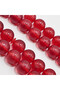 Saffron Rosary 35 Beads 13mm Deep Red Translucent Prayer Beads 65g Premium Tasbih with Red Cord & Gold Charm - 4