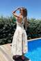 Floral Patterned Dress with Back Tie Detail - 2