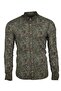 Men's Khaki Regular Fit Linen Shirt Y9Gkd1083