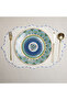 4-Piece Capri Wave Linen Placemat Set Supla |   Stain Resistant |   Modern Table Decor - 3