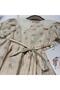 Girl's Lace Collared Shirt Dress - Cream - 7