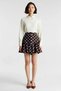 Women's Mini Skirt Polka Dot Pattern Ruffle Skirt Skater Cut 100% Cotton Gabardine Comfortable Casual Stylish - 4