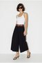 Women's Black High Waist Pleated Detailed Wide Leg Culotte Trousers Dp261038 60286319 - 3