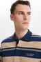 Ar-Ma Men's Polo Collar Sweatshirt, Unprinted, Striped, Buttoned, Without Pockets, Regular Fit, Ringel Pike K3055495300 - 2