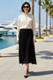 Women's Plus Size Maxi Lace Skirt Lined Flexible Elastic Waist Zipper Daily Comfortable Cut Modern - 3