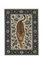 Sdt Modern Leopard Figured Navy Blue Traditional Floral Patterned Woven Base Decorative Carpet Sdtt1523