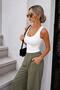 Women's Slim Fit Cotton Lycra Sleeveless U-Neck Undershirt - 6