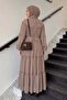 Chiffon Ruffle Dress 9886 - Mink - 6