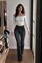 Women's Spanish Style Trendy Smoked Jeans - 3