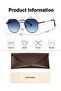 TURN UP Polarised Hexagonal Metal mens Sunglasses - UV Protection: UV400 - 2