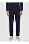 Navy Blue Regular Fit Men's Trousers - 2
