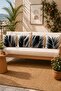 Black Palm Leaves Patterned 4-Piece Throw Pillow Cover Set - 2