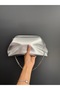 Women's Silver Leather Scholarship Stylish Clutch Handbag with Chain Strap - 4