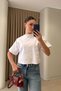 Zippered Padded Tshirt - White
