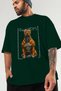 For the Love of Dogs Green Oversize T-Shirt with 14 Pre-Printed Dog Images 100% Cotton Unisex Dog Lover Premium Design - 3