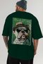 For Dog Lovers 67 Back Dog Print Green Oversize T-Shirt 100% Cotton Unisex Dog Lover Premium Design - 6
