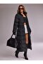 Women's Black Long Inflatable Coat Stand Collar Maxi Puffer Coat - 4