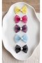 Set of 5 Pearl Lace Bow Baby Clips - Special for Babies with Less Hair and Without Hair
