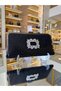 Imported Stone Wallet Model Evening Dress Bag 27188 Black - 2