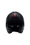 938-SV Solid Matte Black Çene Açılır Kask - 5
