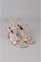 Seç 8569 Strappy Heel Shoes (Heel Height: 9 cm) Silver - 4