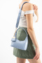 Mavira Women's Baby Blue Mini Baguette Hand and Shoulder Bag - 2
