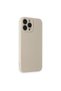 Apple iPhone 13 Pro Compatible Case with Velvet Silicone Inside - Beige - 2