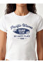 Original Oval Collar Printed Women's T-Shirt - 3