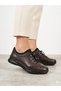Women's Brown Genuine Leather Orthopedic Sole Casual Shoes - 3