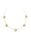 Women's Heart Detailed Snake Chain Necklace Gold Color Tarnish Resistant Steel 40+5 cm Adjustable 1076 - 4