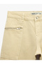 Cotton Low Waist Pocketed Baggy Trousers with Zipper Detail - 7