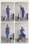 Tie-Up Double Slit Polka Dot Wrinkled Fabric Women's Dress 125 cm - 5