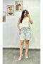 Striped Shorts with Elastic Waist and Tie Detail - 2