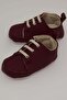 Baby Boy Booties with Laces, Size 18-19, Burgundy - 2