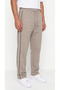 Men's Stone Color Comfortable Fit Double Piping Flat Leg Zippered Pocket Sweatpants - 5