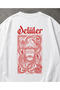 Madmen Ottoman Warrior Printed White Oversize Men's T-Shirt – Back Print 100% Cotton Vintage Streetwear - 2