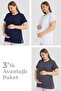 Cotton Short Sleeve Maternity T-Shirt 3-Pack – Soft and Comfortable Maternity Wear