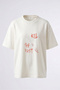 Kill the Past Design Back Printed Cotton White Oversize T-Shirt