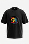 Michael Jackson King Design Back Printed Cotton Black Oversize T-Shirt