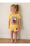 100% Cotton Floral Embroidered Yellow Girls' Set