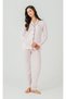 Piercardın Adult Shirt Pajama Set Powder Salmon