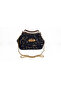 Handmade Evening Dress Classic Knitted Hand Shoulder Bag Sequined Raffia Rope Stylish Metal Burs