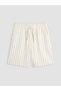 Vizyon New Season Girls' Striped Shorts with Elastic Waist