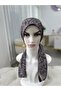 Scarf Bonnet Cotton Fabric Does Not Slip, Ready to Wear, Has a Tie at the Back - 4