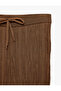 Viscose Blended Textured Spanish Flare Knitwear Trousers with Tie Waist - 7