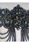 Handcrafted, Stone Embellished Evening Dress/Costume Applique - 5