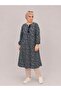 Women's Large Size Crispy Pattern Drawstring Tunic - 4