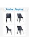Modern Armless Dining Chairs – Upholstered in Beige Velvet, Padded Seat and Backrest, Sturdy Wooden Legs – Set of 2 for Kitchen, Dining Room or Restaurant -Deep Grey - 3